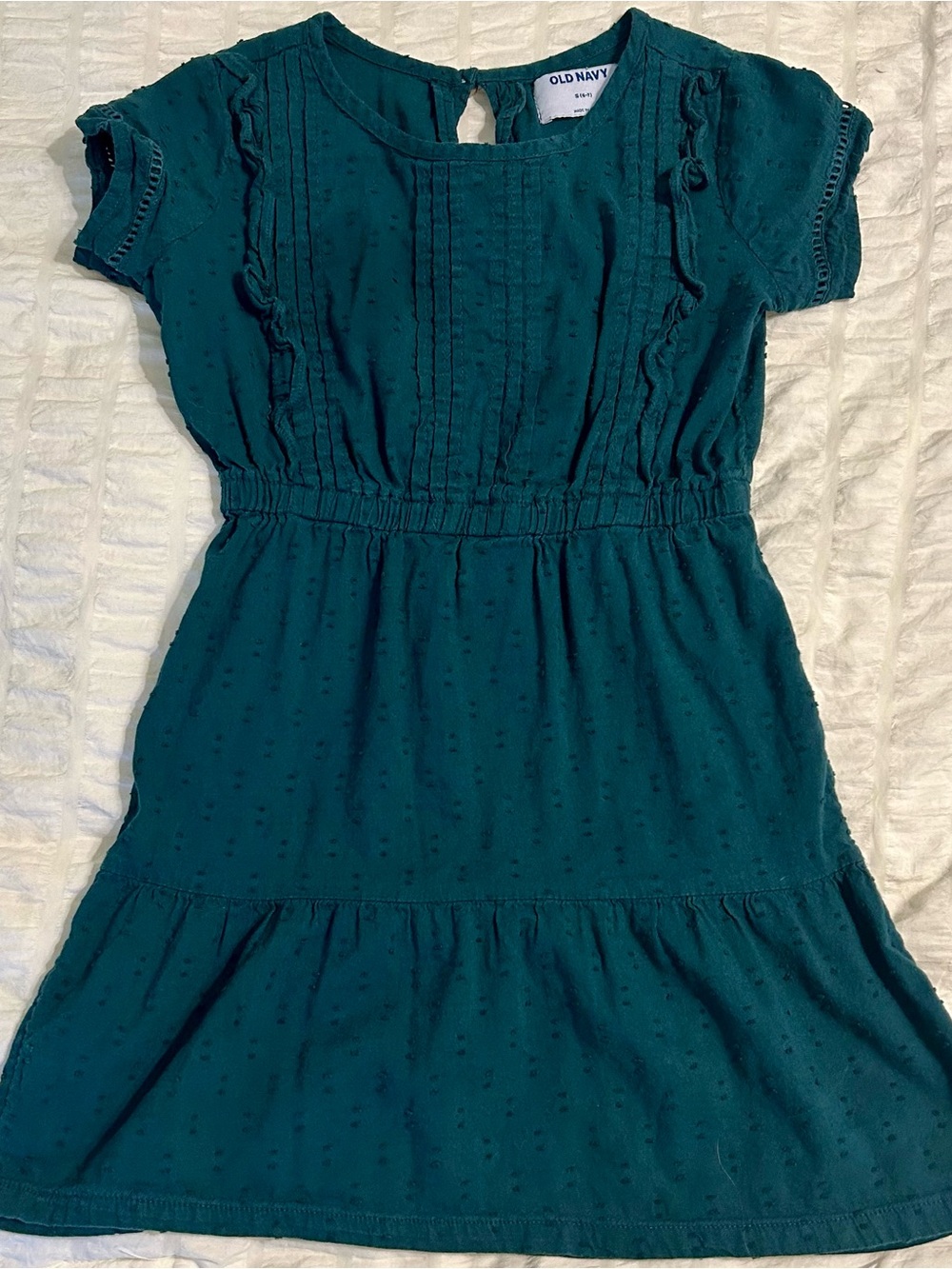 Old Navy Teal Green Short Sleeve Casual Girls Dress
